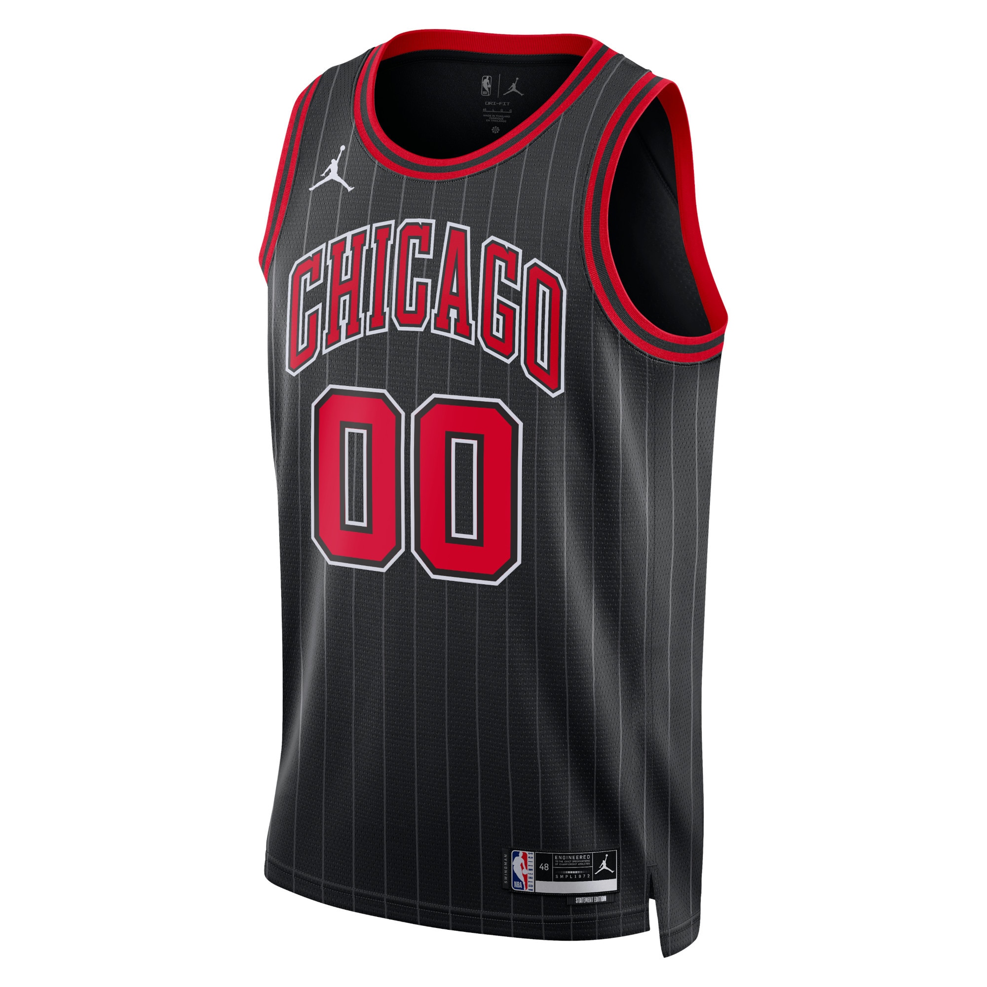 NBA unisex chicago bulls jordan brand black 202223 swingman custom jersey – statement edition Collection - Official Jerseys & Hats | NBA Store
