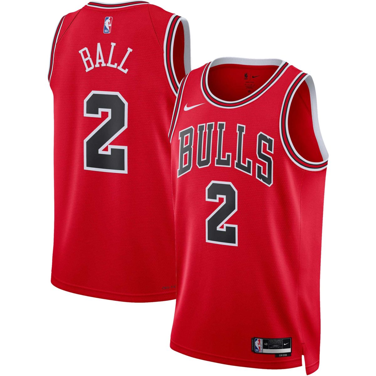 NBA unisex chicago bulls lonzo ball nike red swingman jersey – icon edition Collection - Official Jerseys & Hats | NBA Store