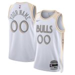NBA unisex chicago bulls nike white 202425 custom swingman jersey – city edition Collection - Official Jerseys & Hats | NBA Store