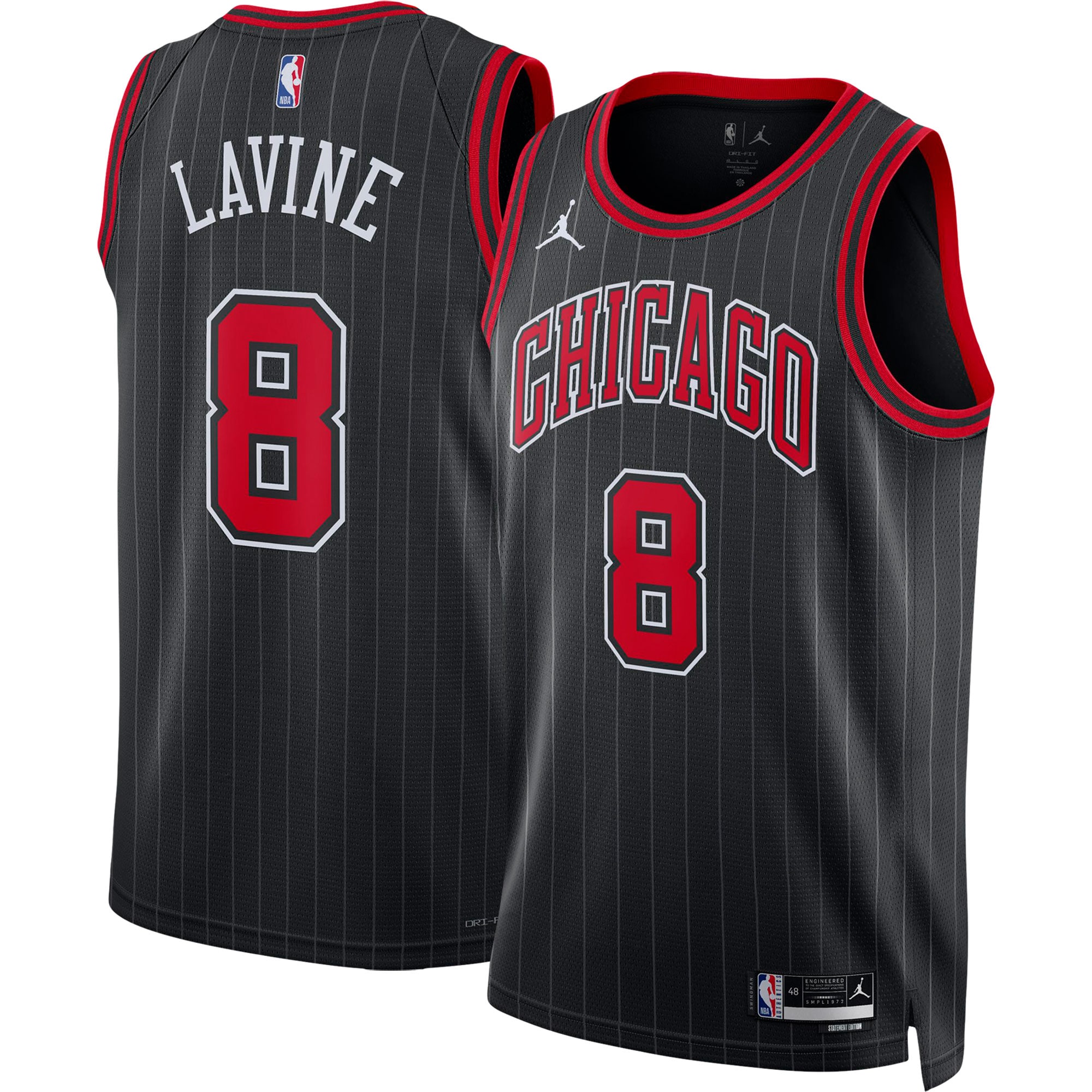 NBA unisex chicago bulls zach lavine jordan brand black swingman jersey – statement edition Collection - Official Jerseys & Hats | NBA Store