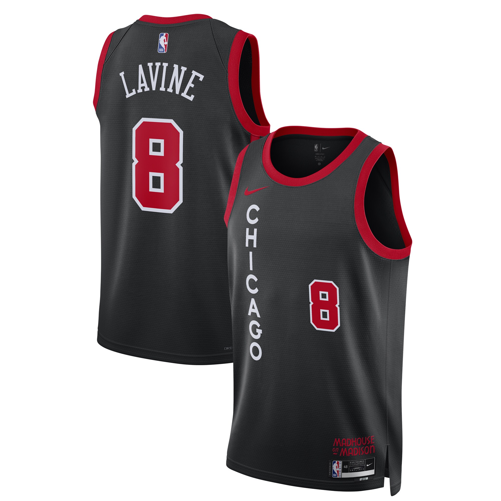 NBA unisex chicago bulls zach lavine nike black 202324 swingman jersey – city edition Collection - Official Jerseys & Hats | NBA Store
