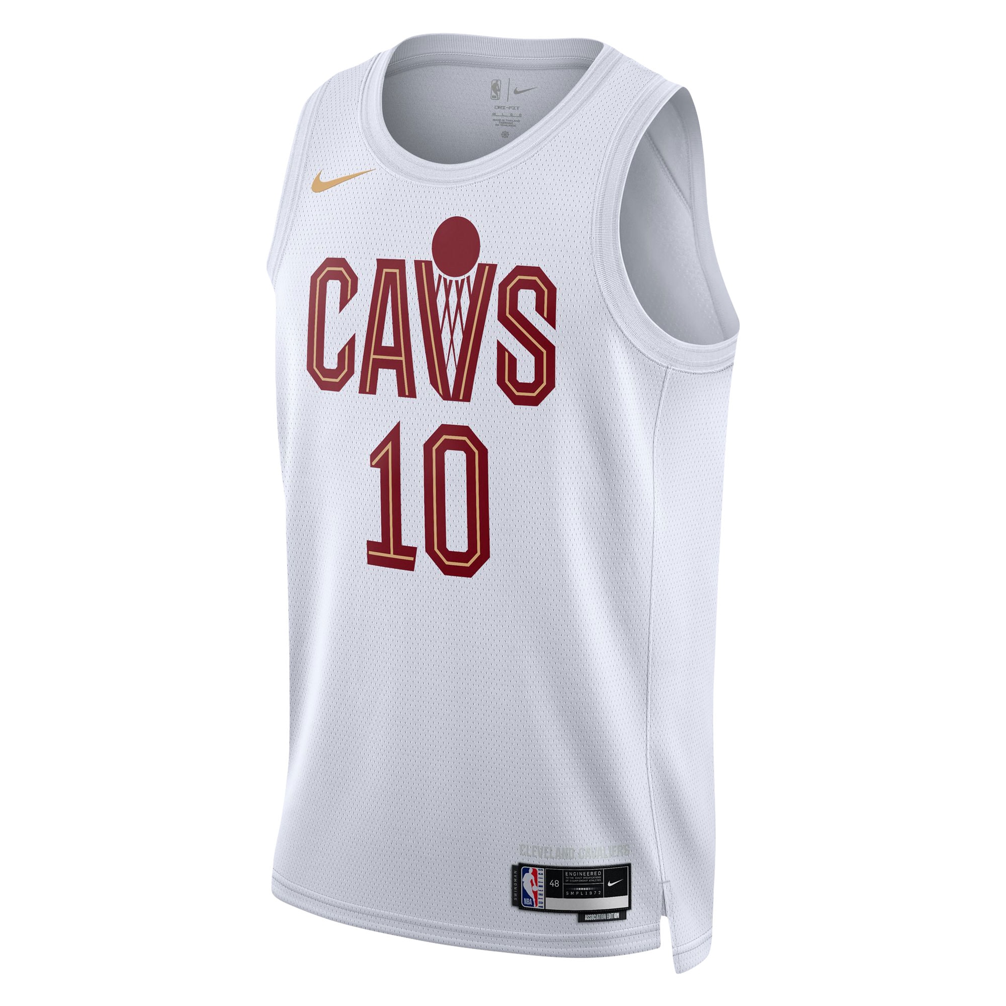 NBA unisex cleveland cavaliers darius garland nike white swingman jersey – association edition Collection - Official Jerseys & Hats | NBA Store