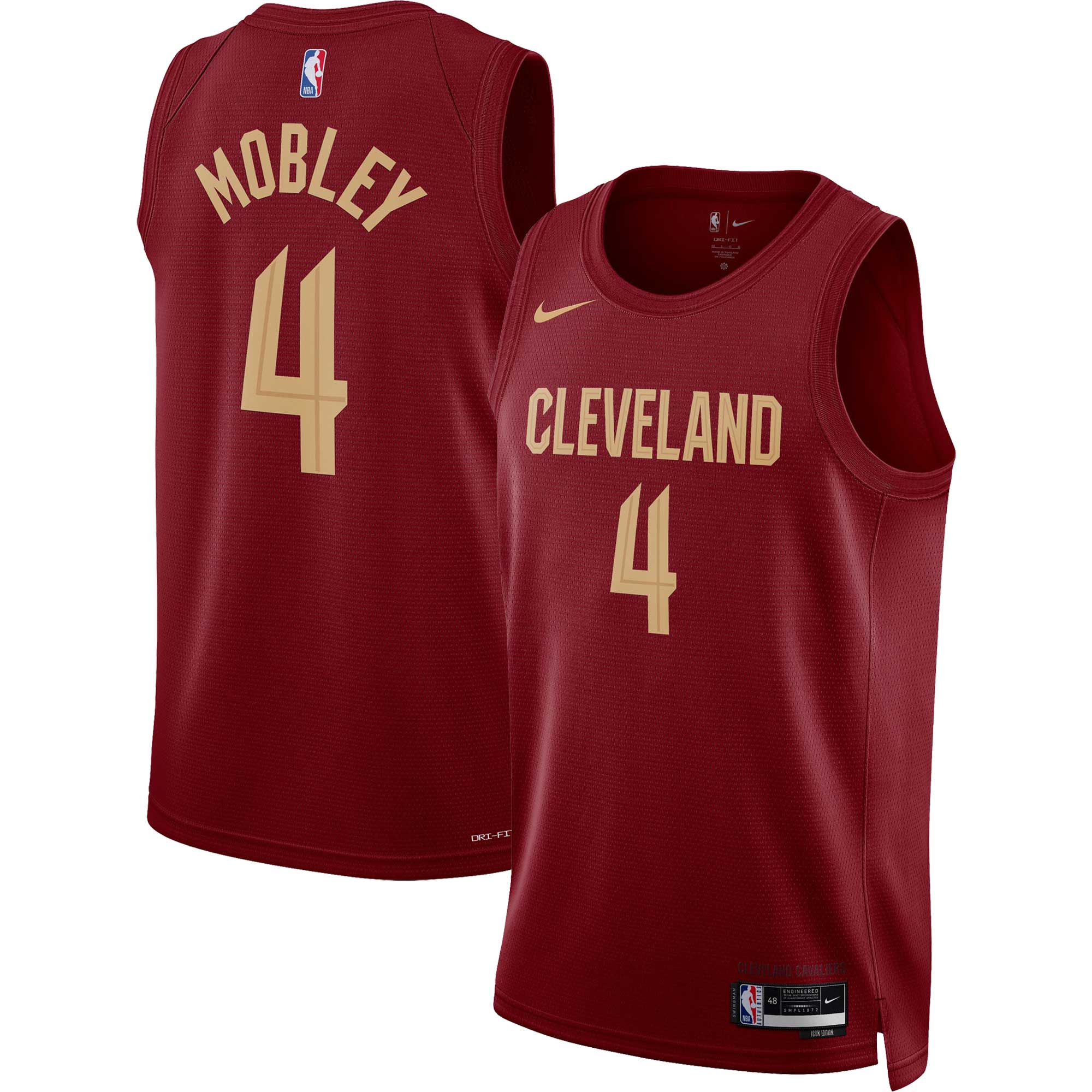 NBA unisex cleveland cavaliers evan mobley nike wine swingman jersey – icon edition Collection - Official Jerseys & Hats | NBA Store