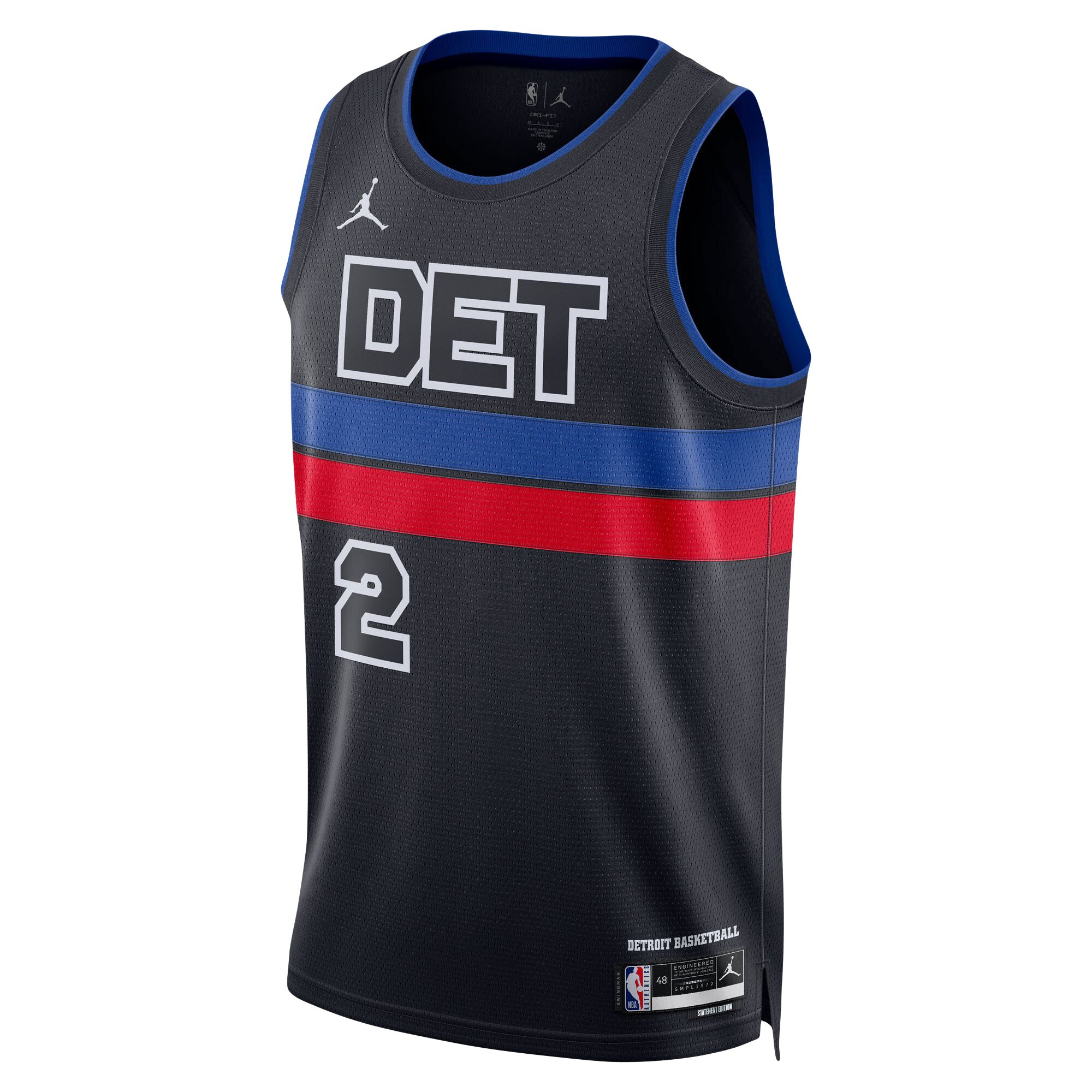 NBA unisex detroit pistons cade cunningham jordan brand black swingman jersey – statement edition Collection - Official Jerseys & Hats | NBA Store