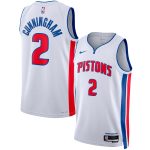 NBA unisex detroit pistons cade cunningham nike white swingman jersey – association edition Collection - Official Jerseys & Hats | NBA Store