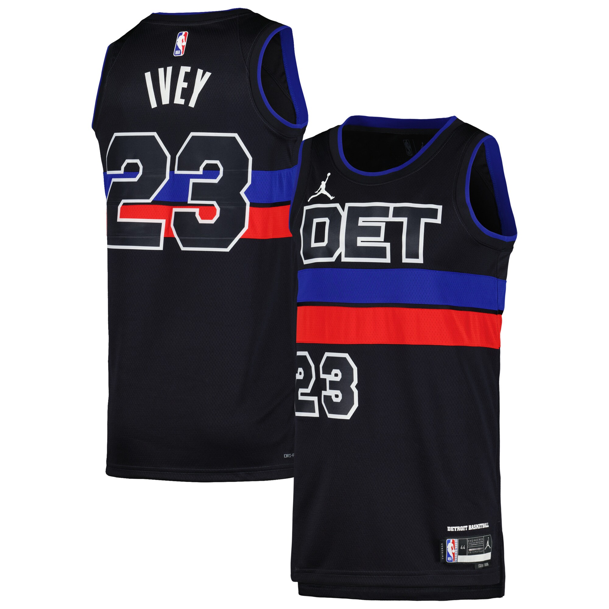 NBA unisex detroit pistons jaden ivey jordan brand black swingman jersey – statement edition Collection - Official Jerseys & Hats | NBA Store