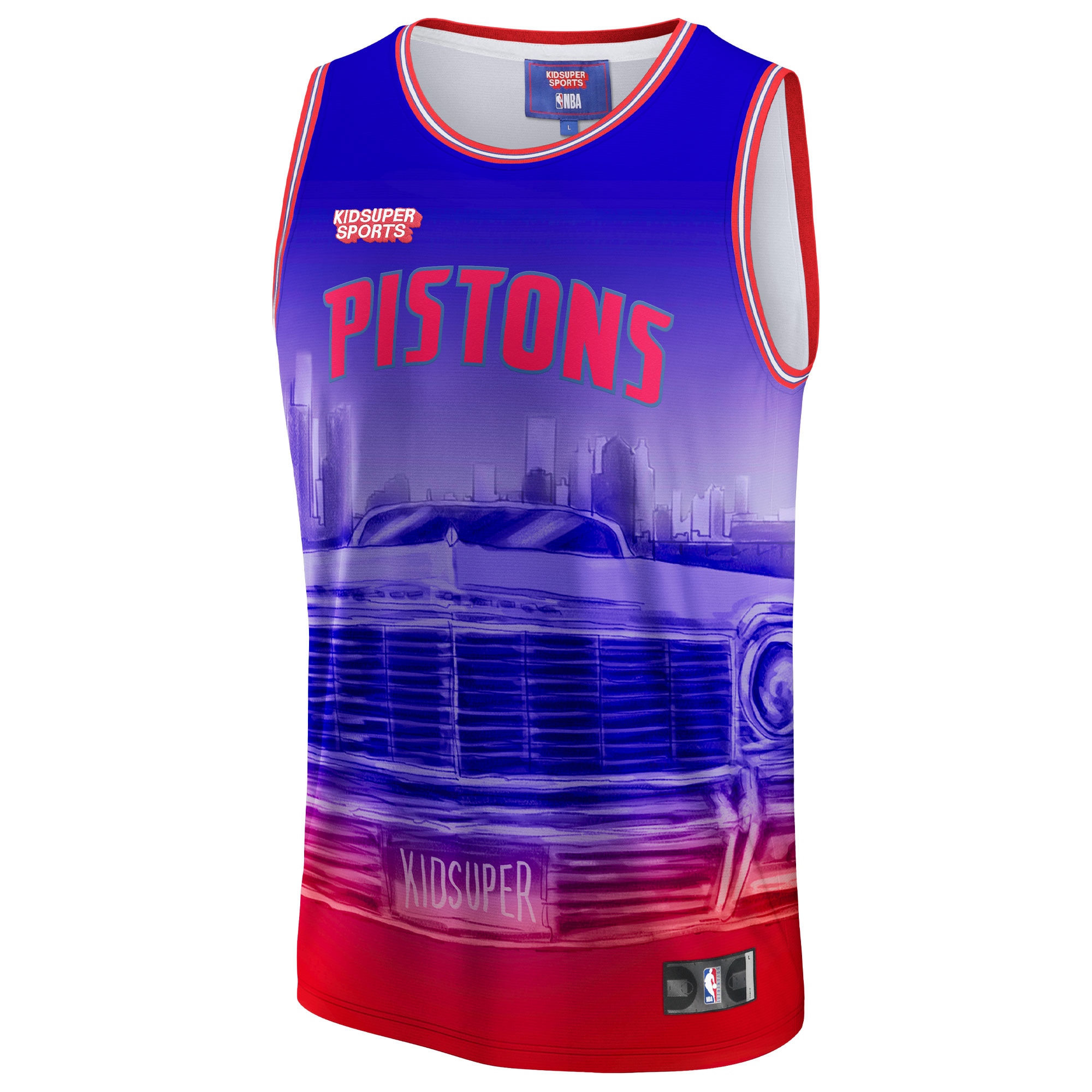 NBA unisex detroit pistons nba amp kidsuper studios by fanatics red hometown jersey Collection - Official Jerseys & Hats | NBA Store