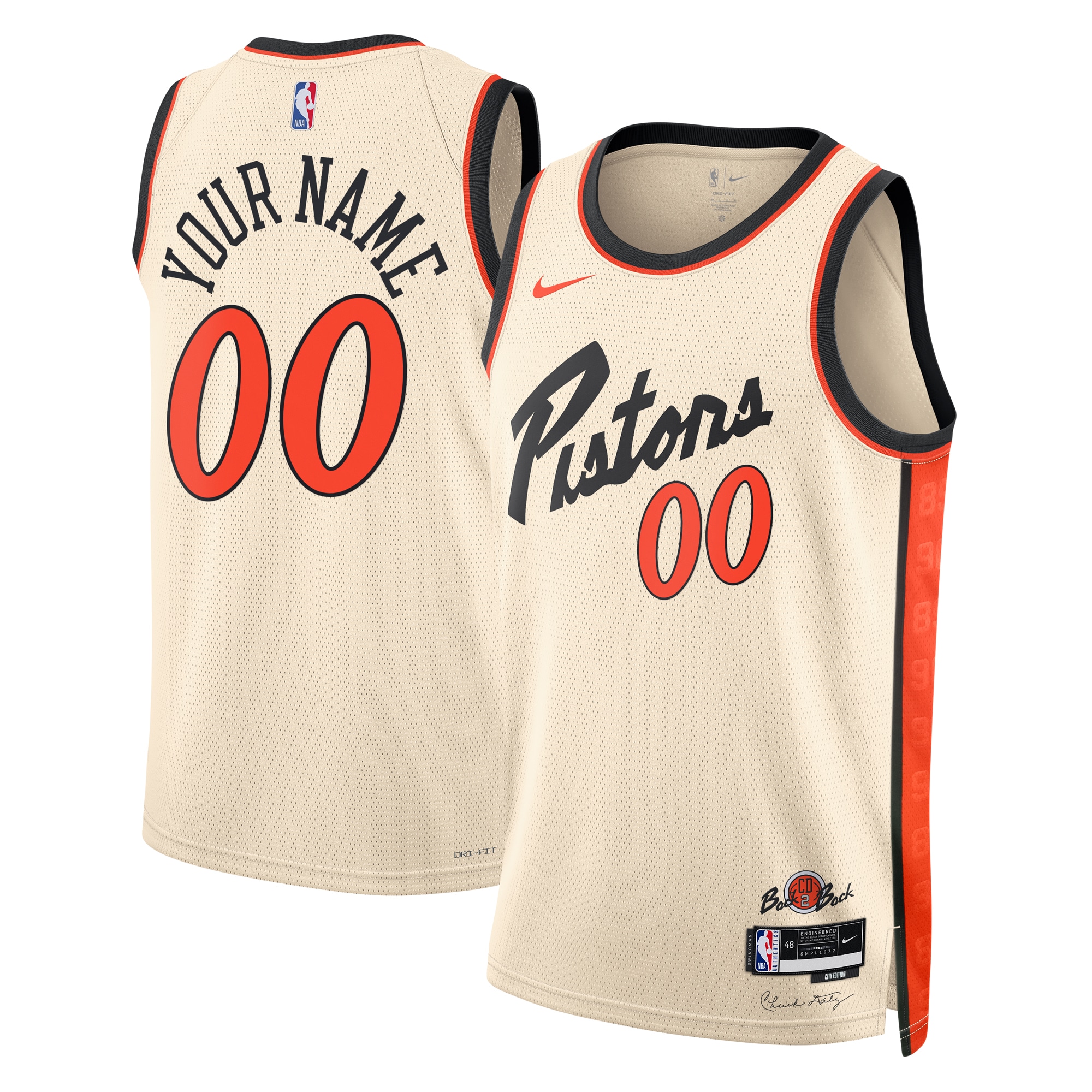 NBA unisex detroit pistons nike white 202425 custom swingman jersey – city edition Collection - Official Jerseys & Hats | NBA Store