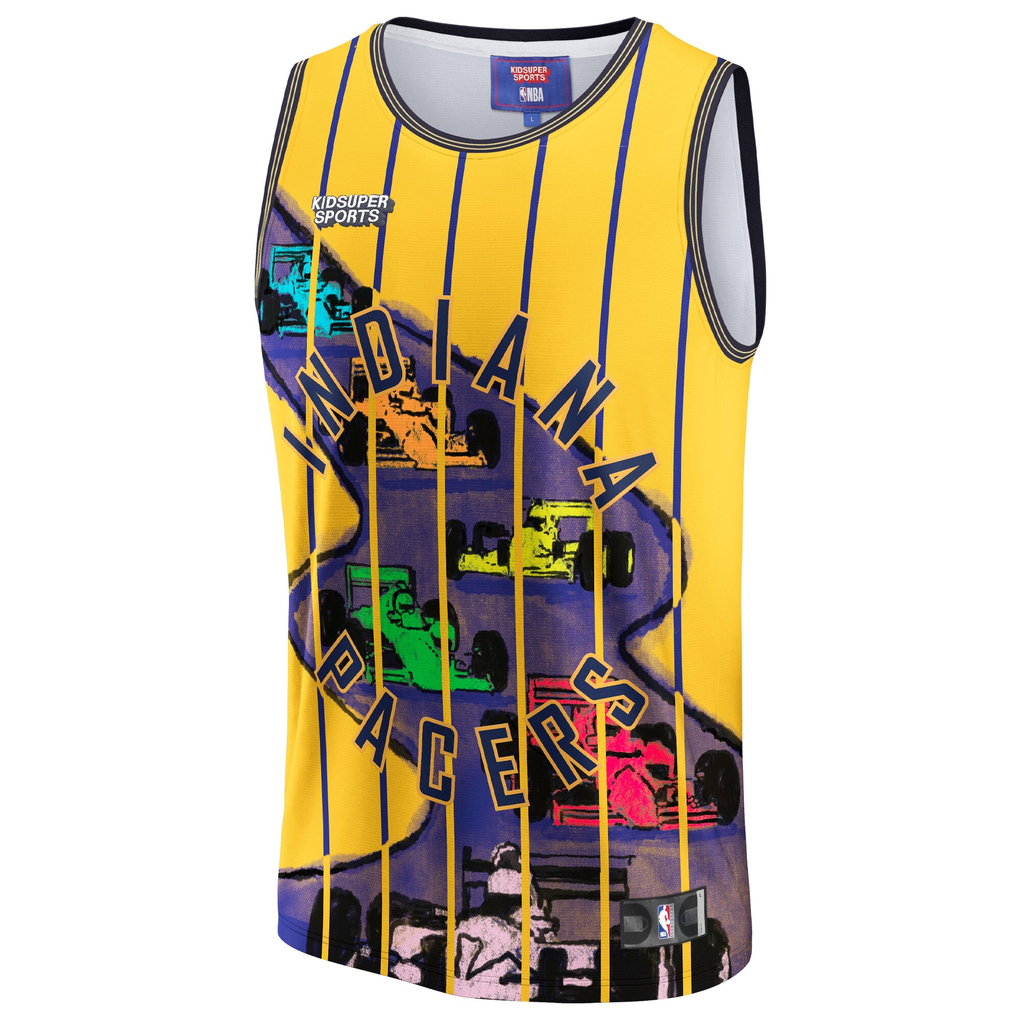 NBA unisex indiana pacers nba amp kidsuper studios by fanatics gold hometown jersey Collection - Official Jerseys & Hats | NBA Store