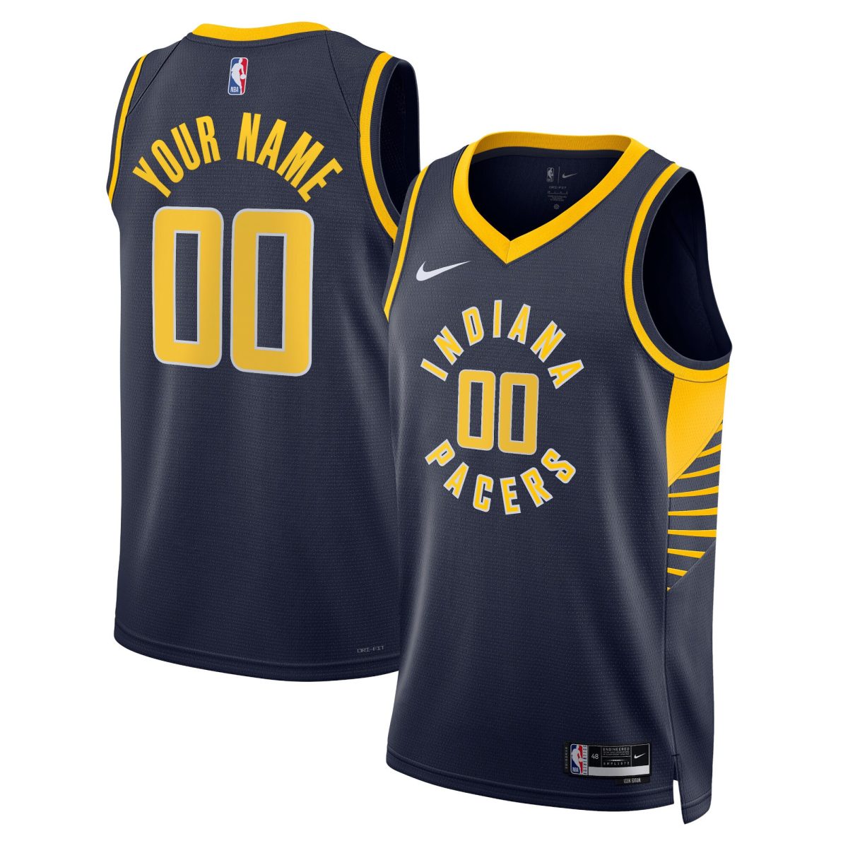 NBA unisex indiana pacers nike navy 202223 swingman custom jersey – icon edition Collection - Official Jerseys & Hats | NBA Store