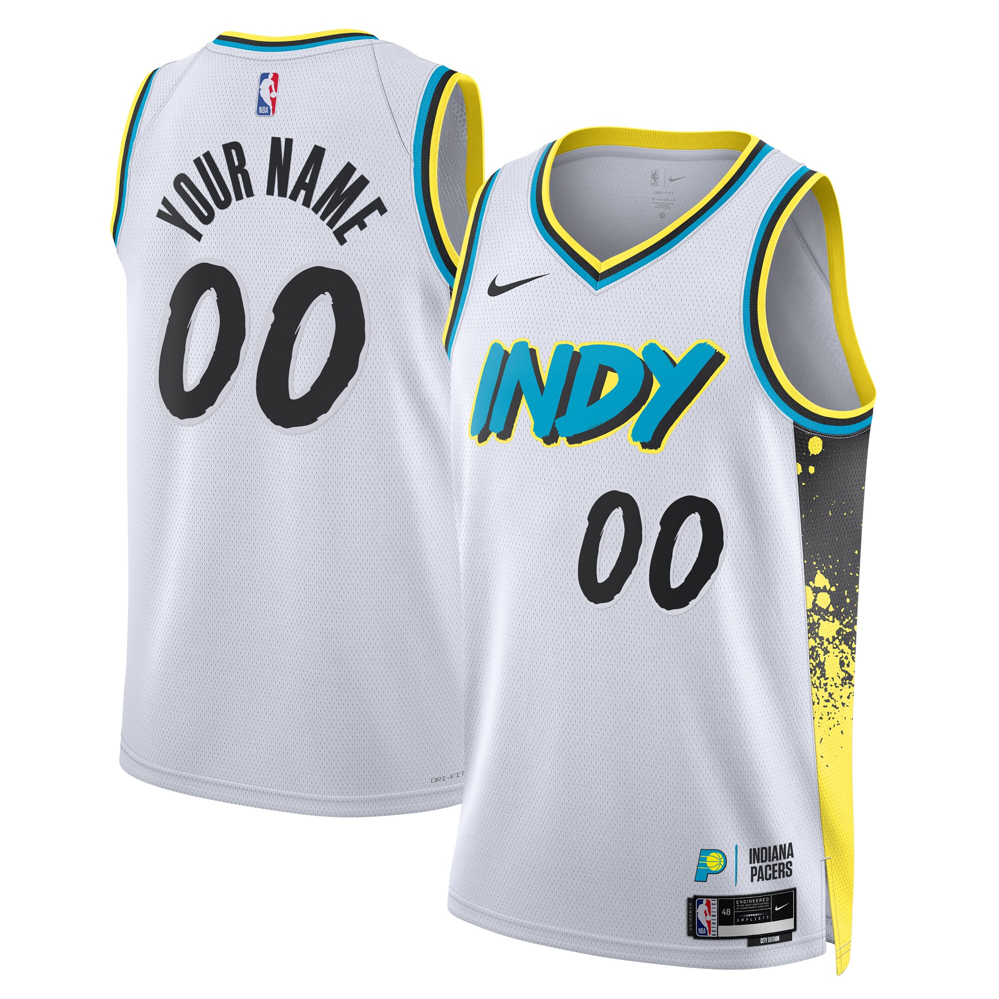 NBA unisex indiana pacers nike white 202425 custom swingman jersey – city edition Collection - Official Jerseys & Hats | NBA Store