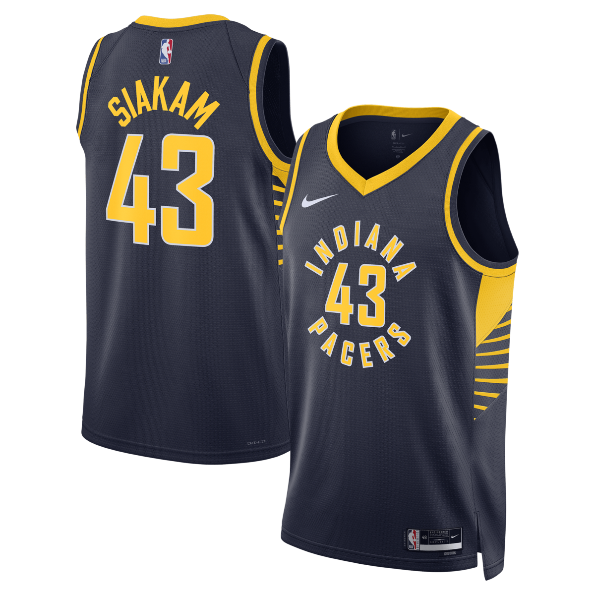 NBA unisex indiana pacers pascal siakam nike navy swingman jersey – icon edition Collection - Official Jerseys & Hats | NBA Store