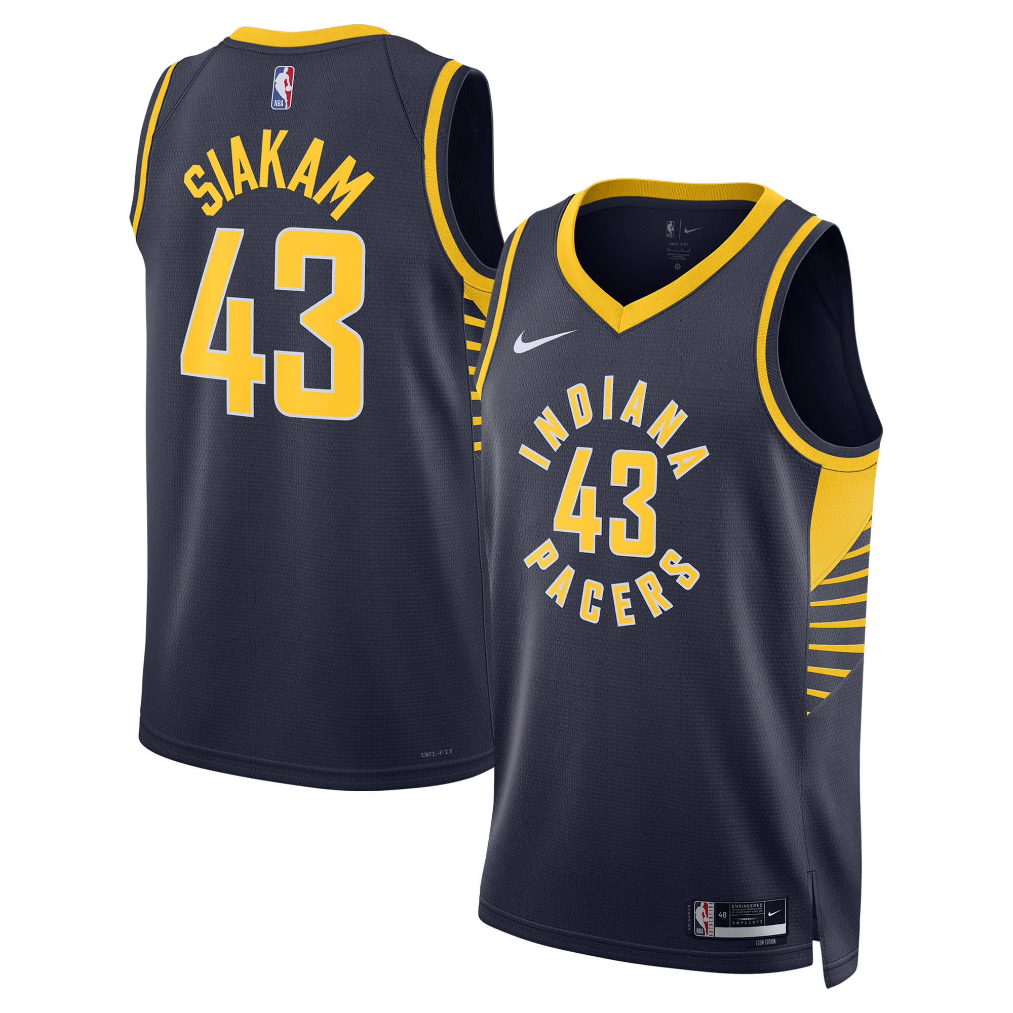 NBA unisex indiana pacers pascal siakam nike navy swingman jersey – icon edition Collection - Official Jerseys & Hats | NBA Store