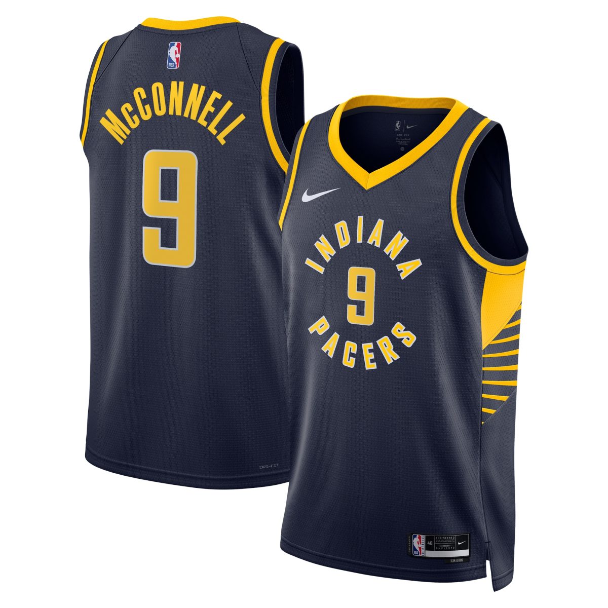 NBA unisex indiana pacers t.j. mcconnell nike navy swingman replica jersey – icon edition Collection - Official Jerseys & Hats | NBA Store