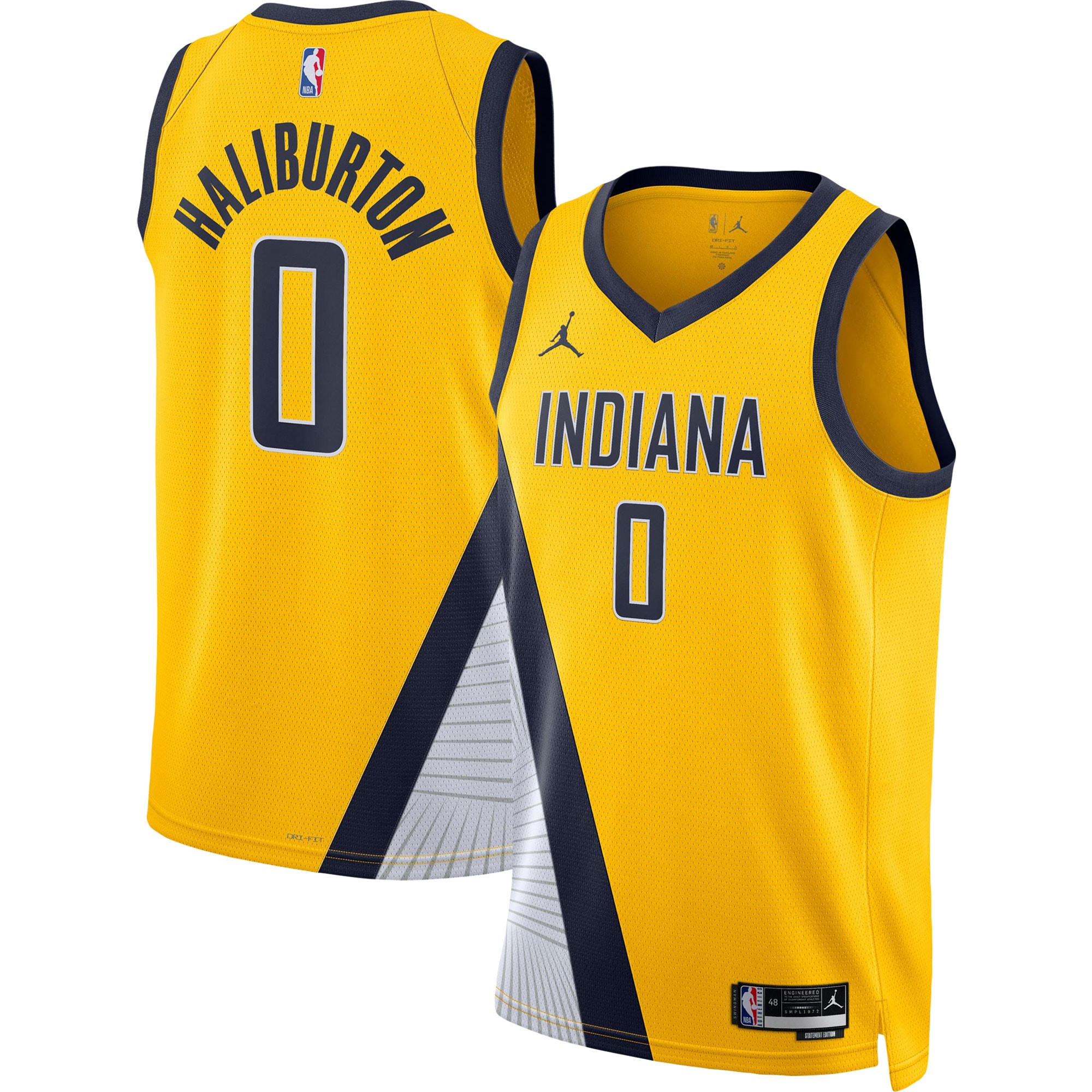 NBA unisex indiana pacers tyrese haliburton jordan brand gold swingman jersey – statement edition Collection - Official Jerseys & Hats | NBA Store