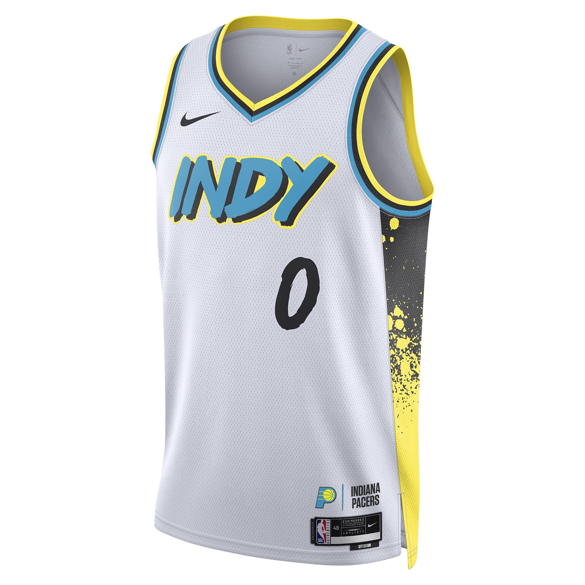 NBA unisex indiana pacers tyrese haliburton nike white 202425 swingman player jersey – city edition Collection - Official Jerseys & Hats | NBA Store