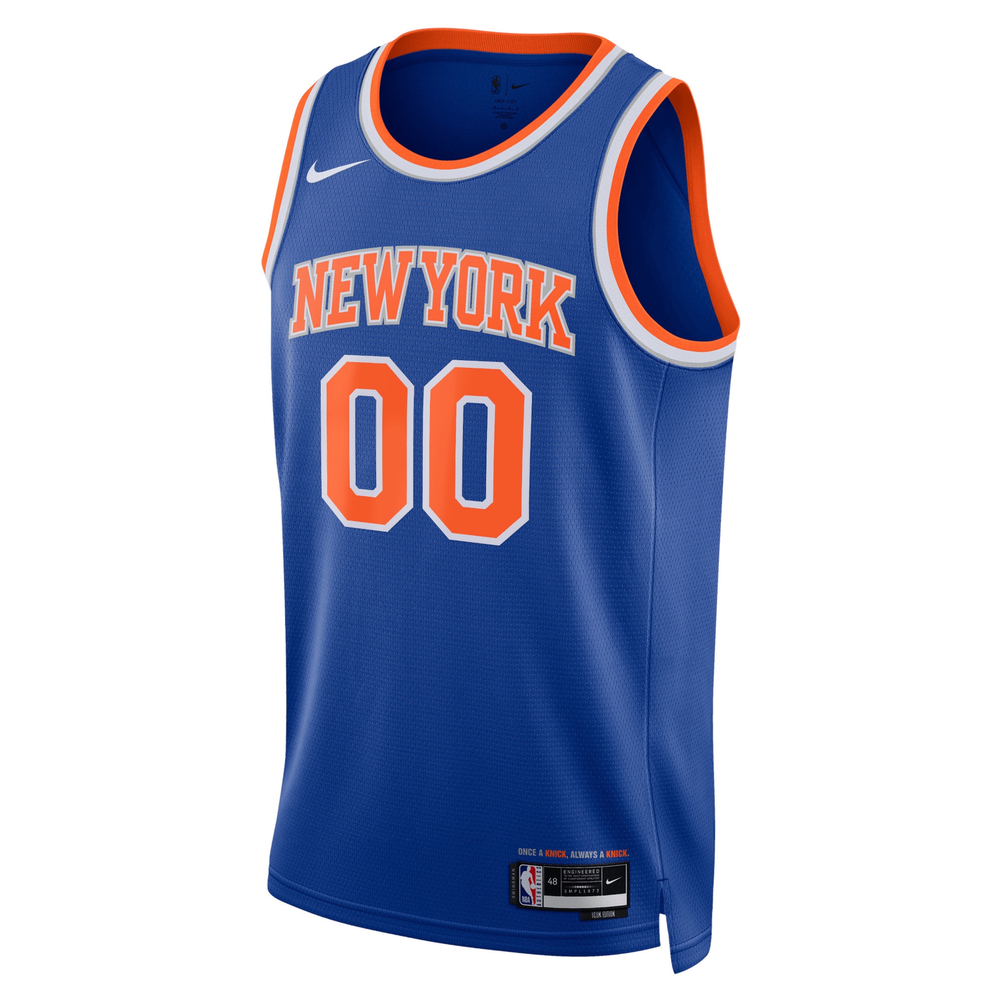 NBA unisex new york knicks nike blue swingman custom jersey – icon edition Collection - Official Jerseys & Hats | NBA Store