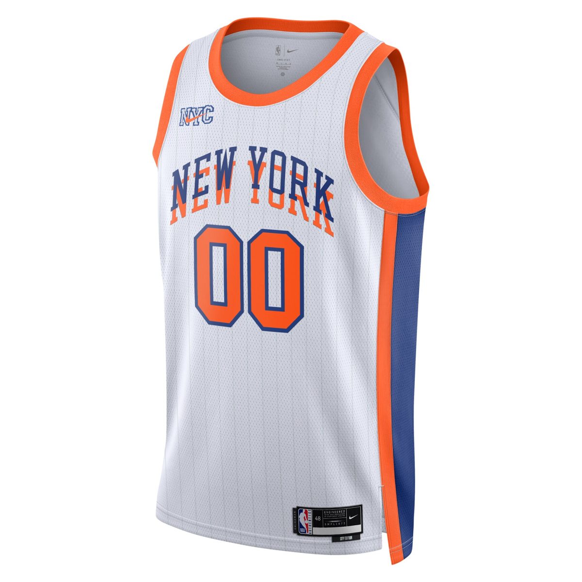 NBA unisex new york knicks nike white 202425 custom swingman jersey – city edition Collection - Official Jerseys & Hats | NBA Store