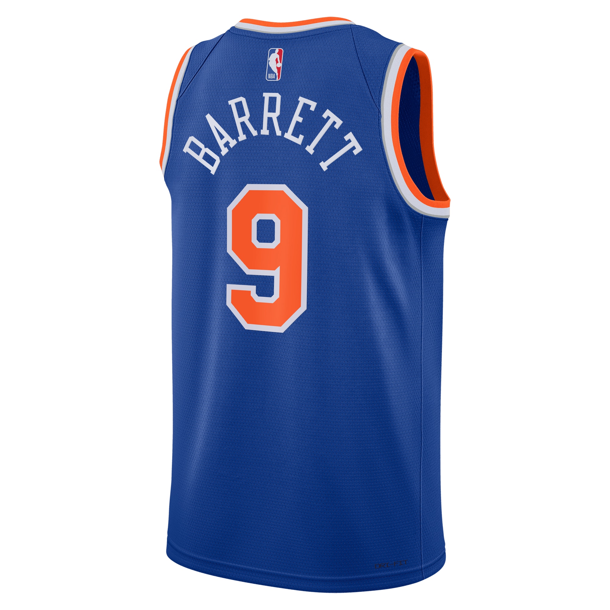 NBA unisex new york knicks rj barrett nike blue swingman jersey – icon edition Collection - Official Jerseys & Hats | NBA Store