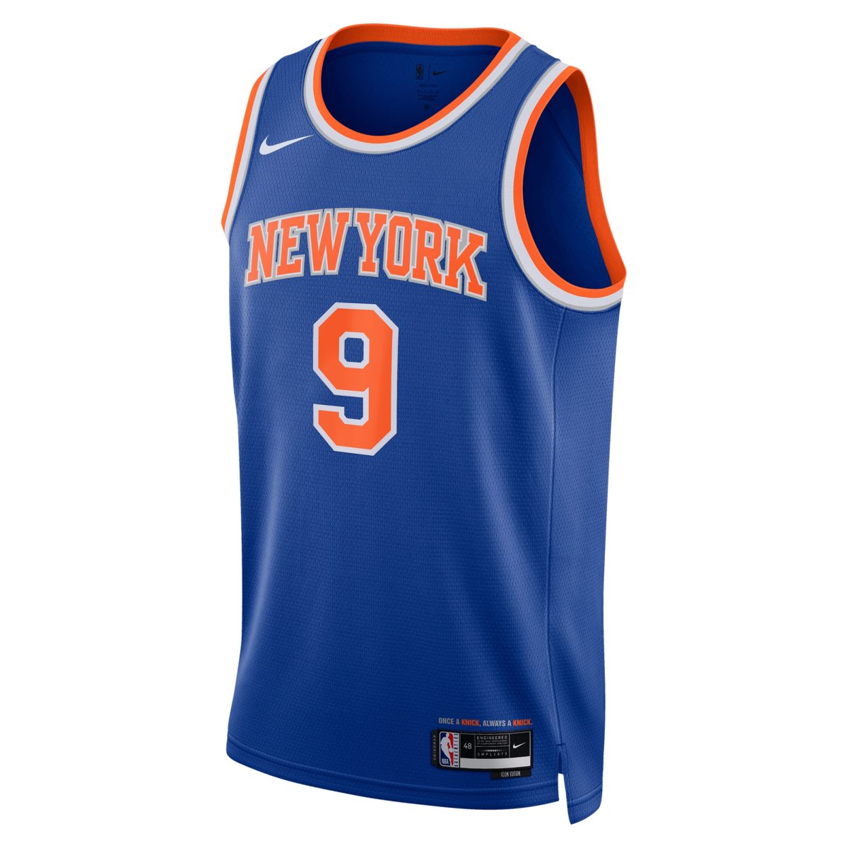 NBA unisex new york knicks rj barrett nike blue swingman jersey – icon edition Collection - Official Jerseys & Hats | NBA Store