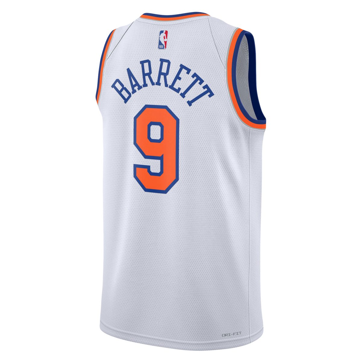 NBA unisex new york knicks rj barrett nike white swingman jersey – association edition Collection - Official Jerseys & Hats | NBA Store