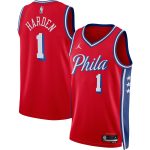 NBA unisex philadelphia 76ers james harden jordan brand red swingman jersey – statement edition Collection - Official Jerseys & Hats | NBA Store