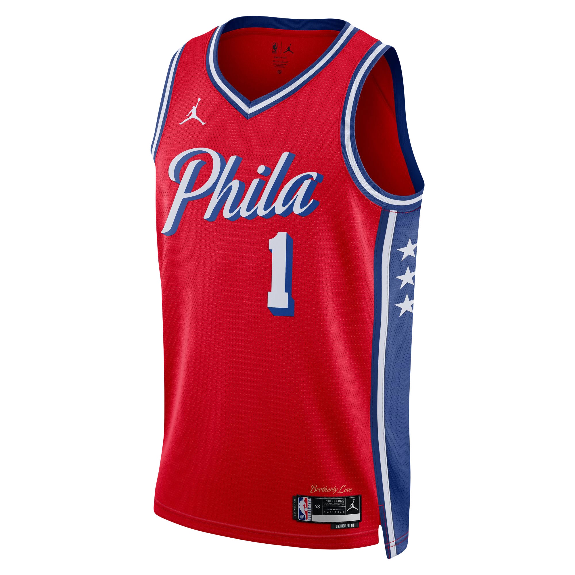 NBA unisex philadelphia 76ers james harden jordan brand red swingman jersey – statement edition Collection - Official Jerseys & Hats | NBA Store