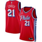NBA unisex philadelphia 76ers joel embiid jordan brand red swingman jersey – statement edition Collection - Official Jerseys & Hats | NBA Store