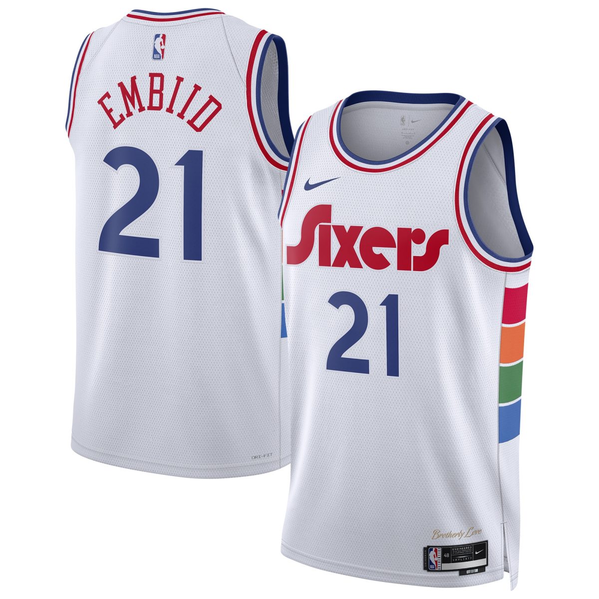 NBA unisex philadelphia 76ers joel embiid nike white 202425 swingman player jersey – city edition Collection - Official Jerseys & Hats | NBA Store