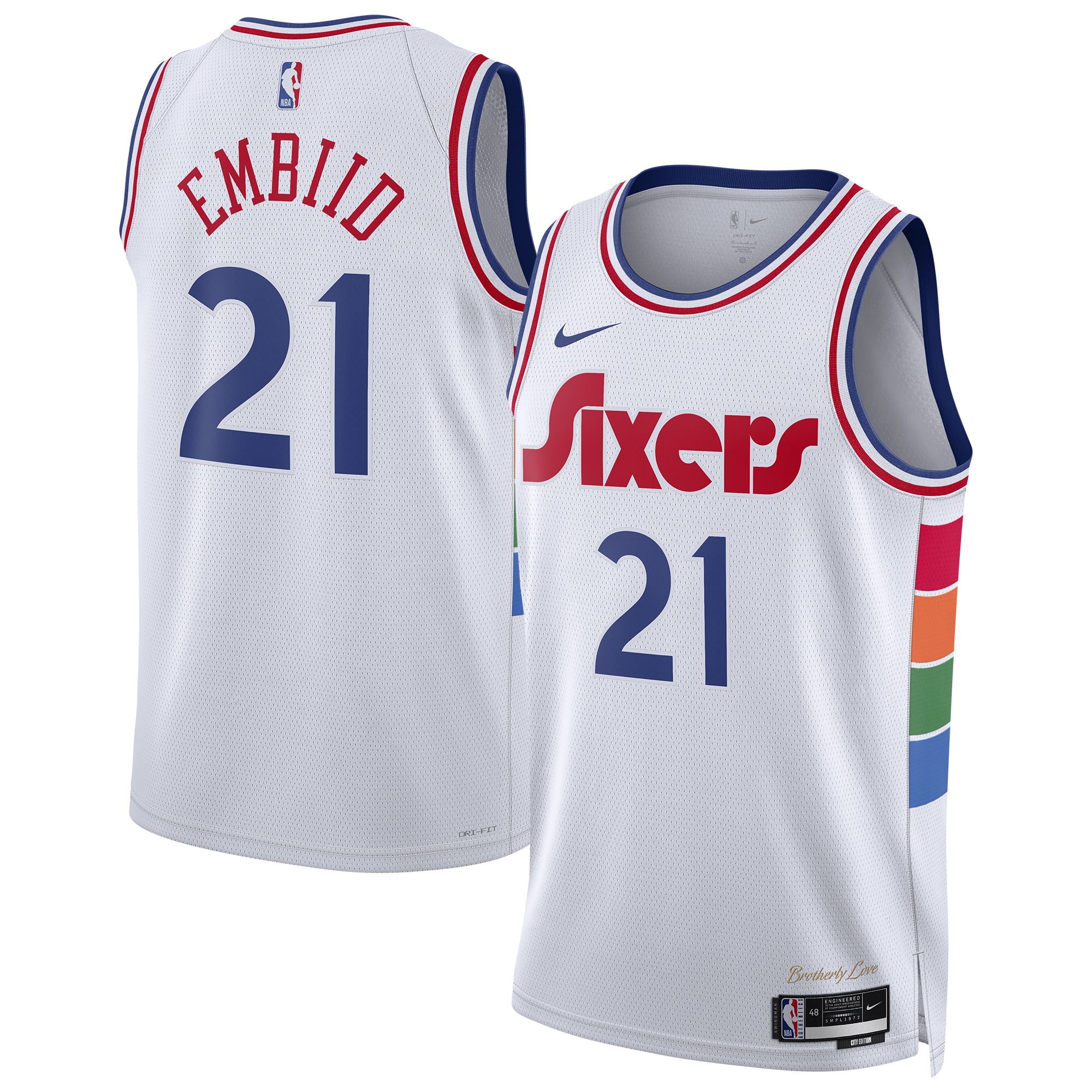 NBA unisex philadelphia 76ers joel embiid nike white 202425 swingman player jersey – city edition Collection - Official Jerseys & Hats | NBA Store