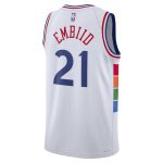 NBA unisex philadelphia 76ers joel embiid nike white 202425 swingman player jersey – city edition Collection - Official Jerseys & Hats | NBA Store