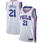 NBA unisex philadelphia 76ers joel embiid nike white swingman jersey – association edition Collection - Official Jerseys & Hats | NBA Store