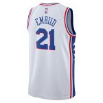 NBA unisex philadelphia 76ers joel embiid nike white swingman jersey – association edition Collection - Official Jerseys & Hats | NBA Store