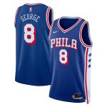 NBA unisex philadelphia 76ers paul george nike royal 2024 offseason addition nike swingman jersey Collection - Official Jerseys & Hats | NBA Store