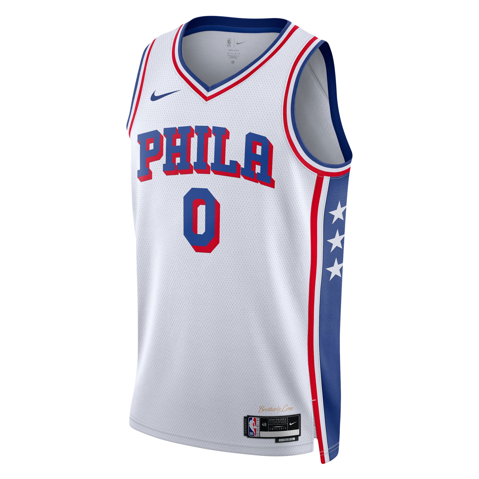 NBA unisex philadelphia 76ers tyrese maxey nike white swingman jersey – association edition Collection - Official Jerseys & Hats | NBA Store