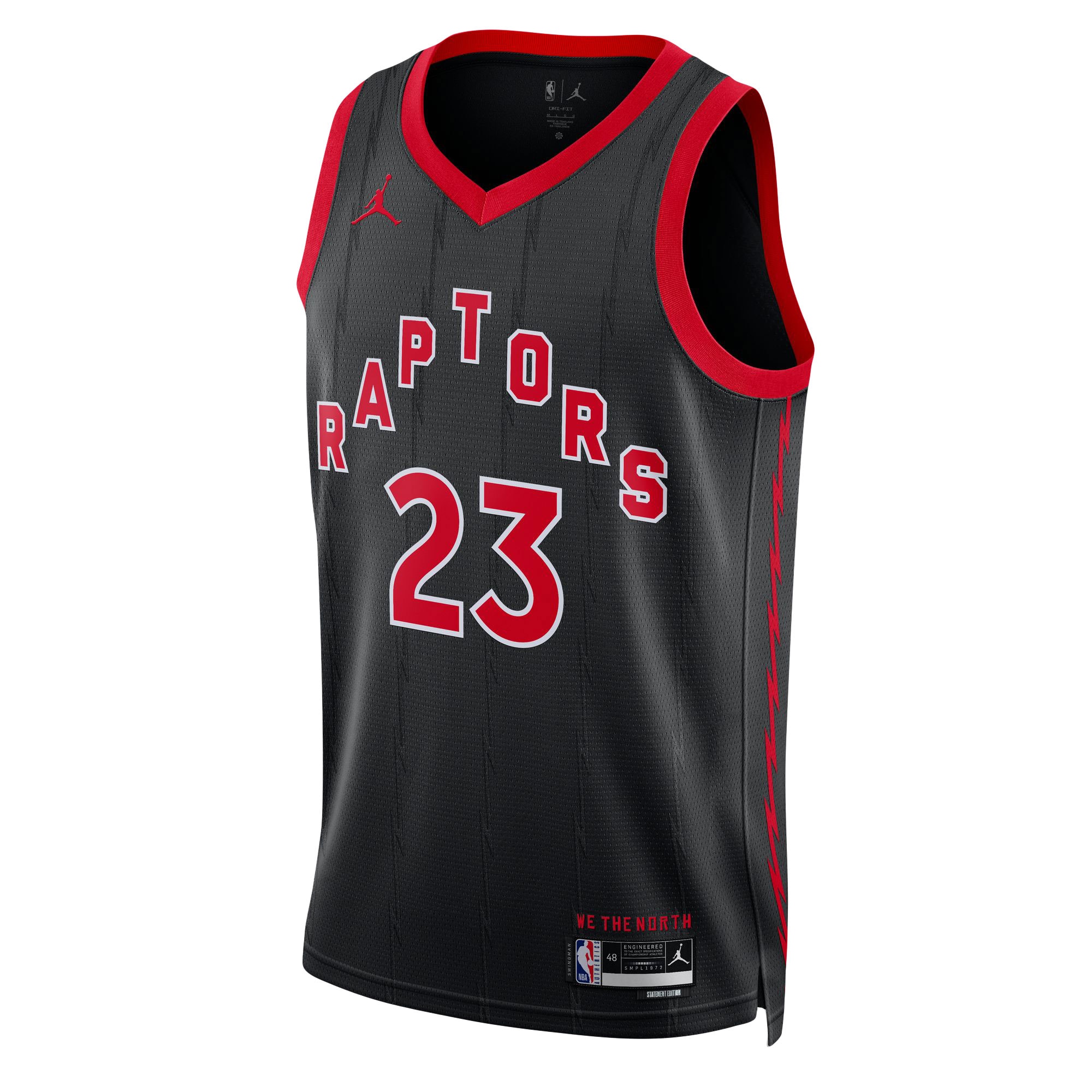 NBA unisex toronto raptors fred vanvleet jordan brand black swingman jersey – statement edition Collection - Official Jerseys & Hats | NBA Store