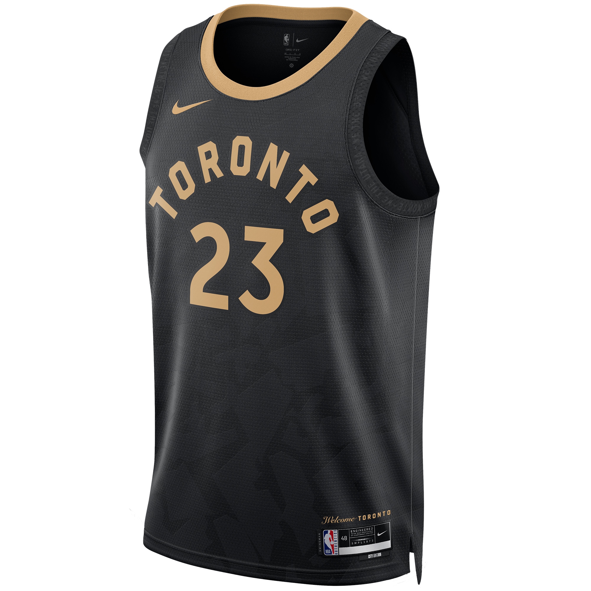 NBA unisex toronto raptors fred vanvleet nike black 202223 swingman jersey – city edition Collection - Official Jerseys & Hats | NBA Store