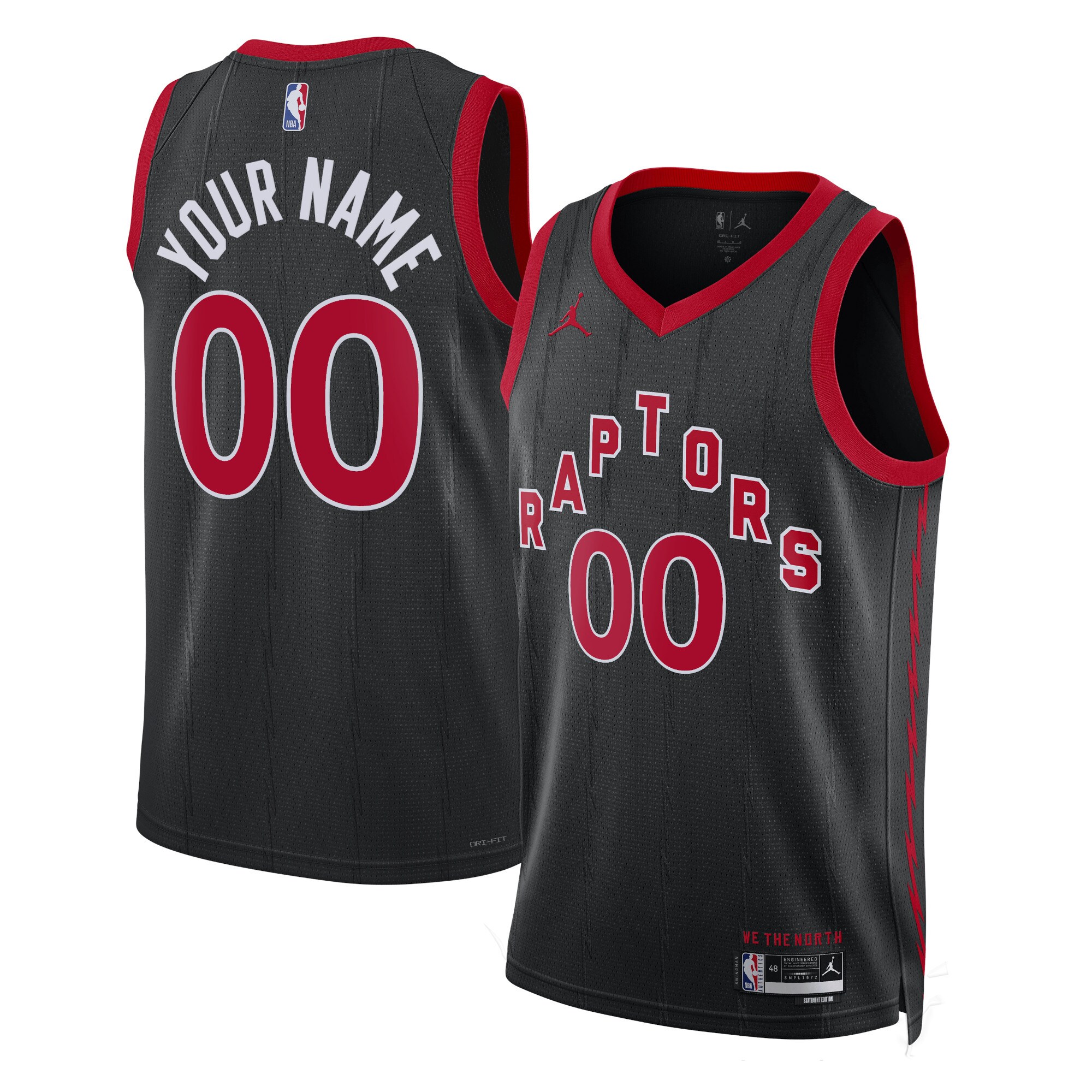 NBA unisex toronto raptors jordan brand black 202223 swingman custom jersey – statement edition Collection - Official Jerseys & Hats | NBA Store