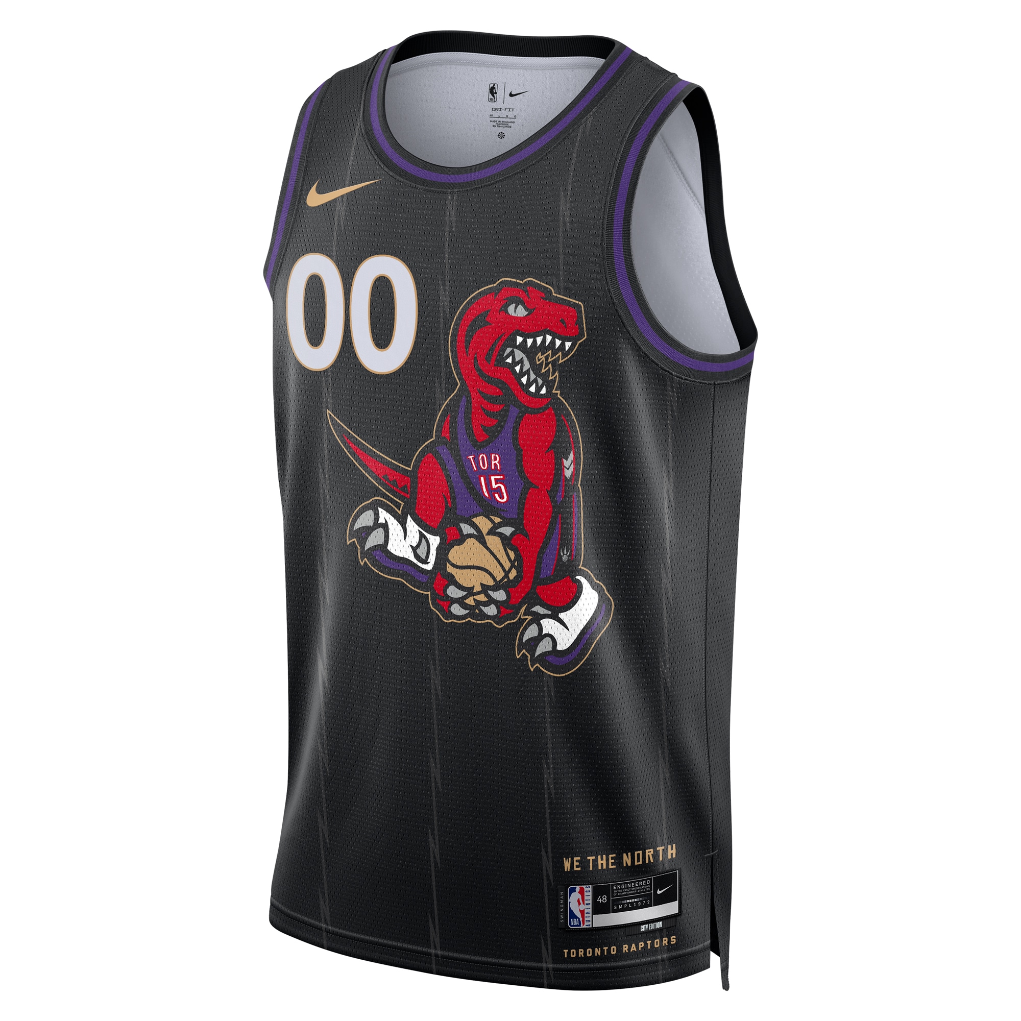NBA unisex toronto raptors nike black 202425 custom swingman jersey – city edition Collection - Official Jerseys & Hats | NBA Store