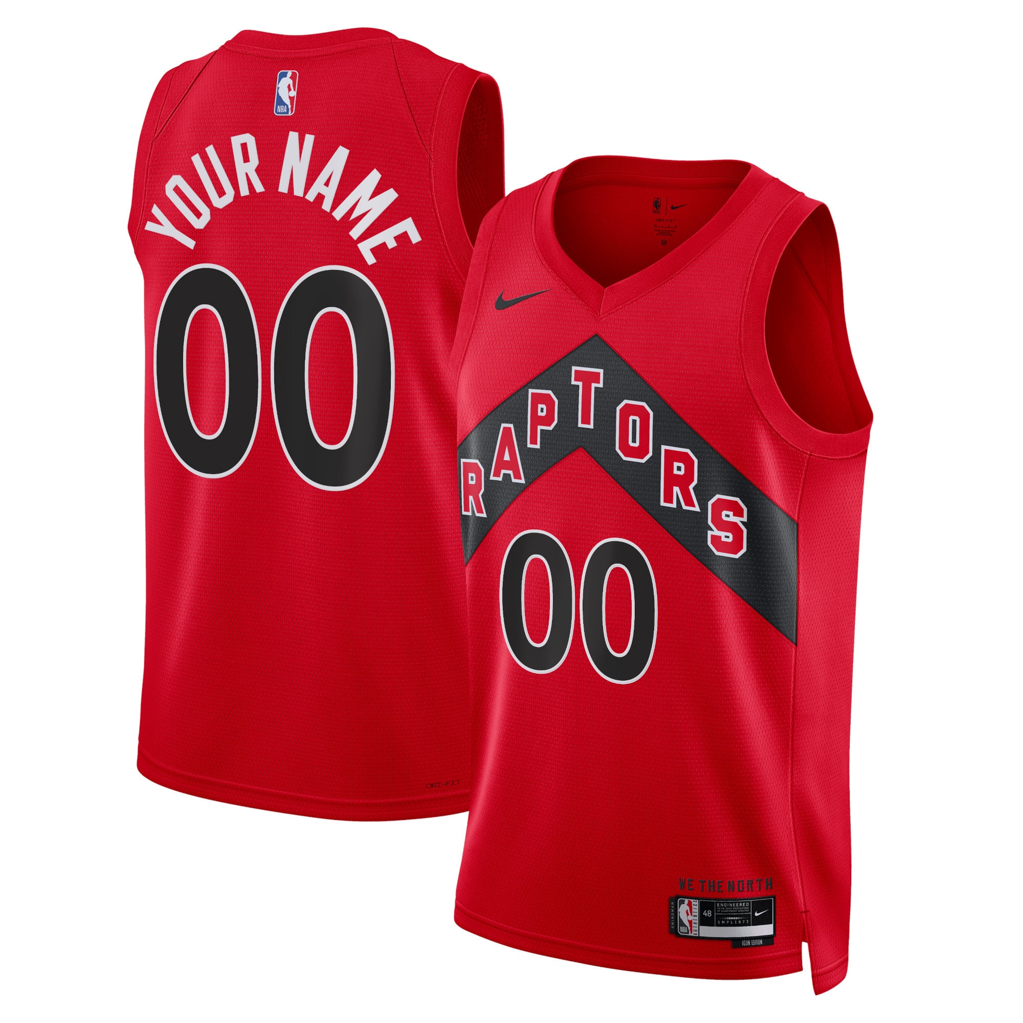 NBA unisex toronto raptors nike red swingman custom jersey – icon edition Collection - Official Jerseys & Hats | NBA Store