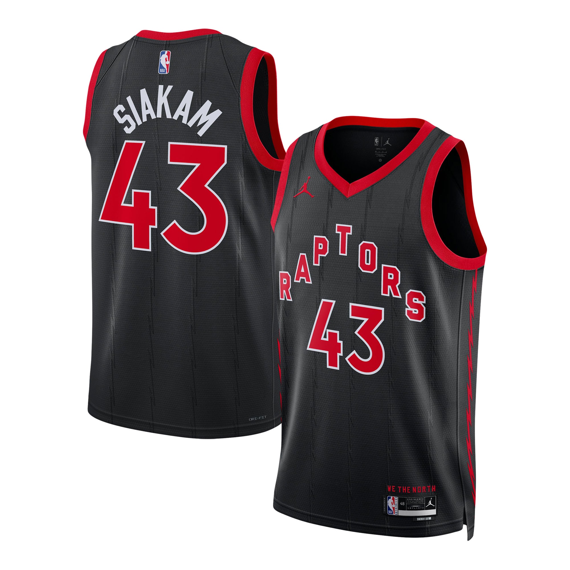 NBA unisex toronto raptors pascal siakam jordan brand black swingman jersey – statement edition Collection - Official Jerseys & Hats | NBA Store