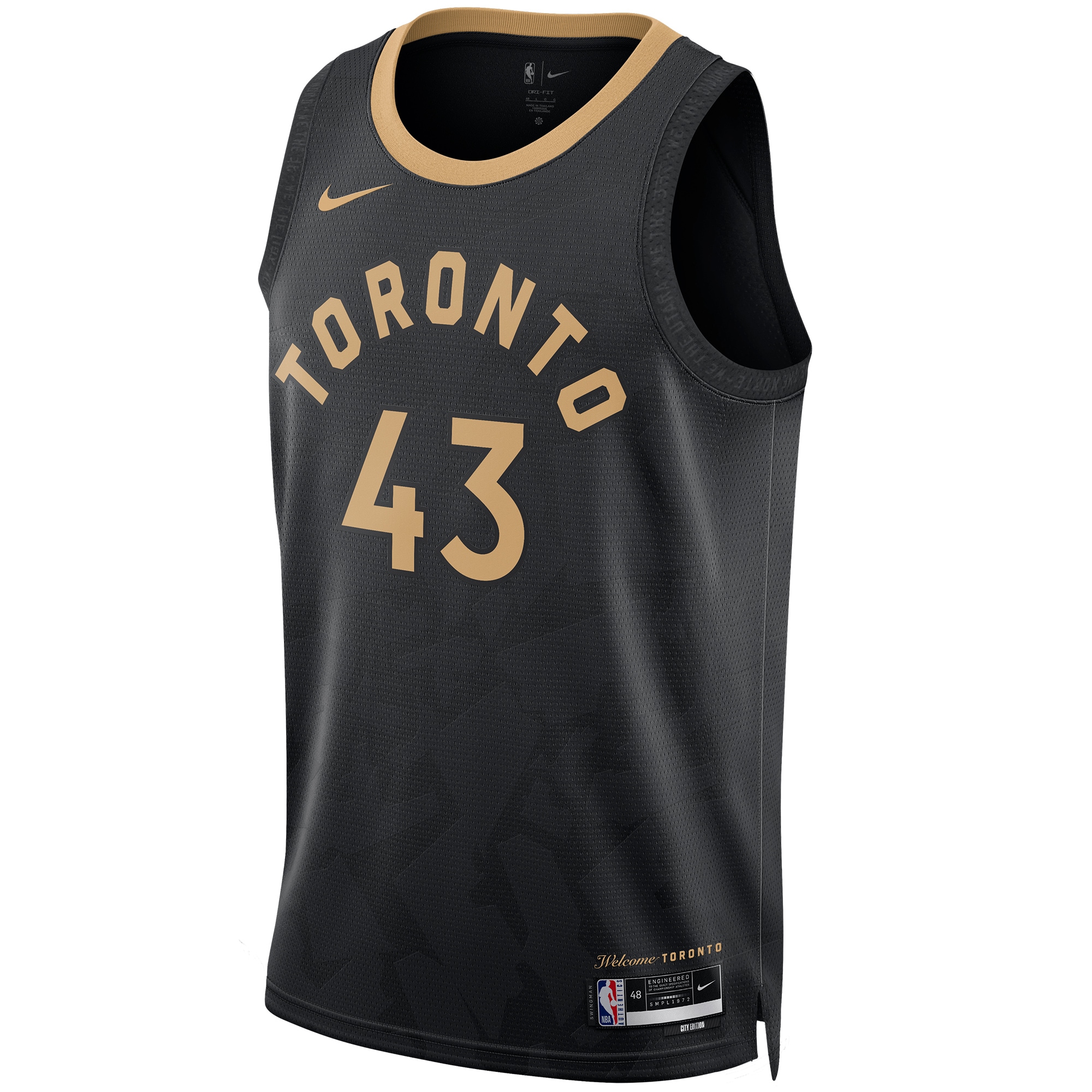 NBA unisex toronto raptors pascal siakam nike black 202223 swingman jersey – city edition Collection - Official Jerseys & Hats | NBA Store