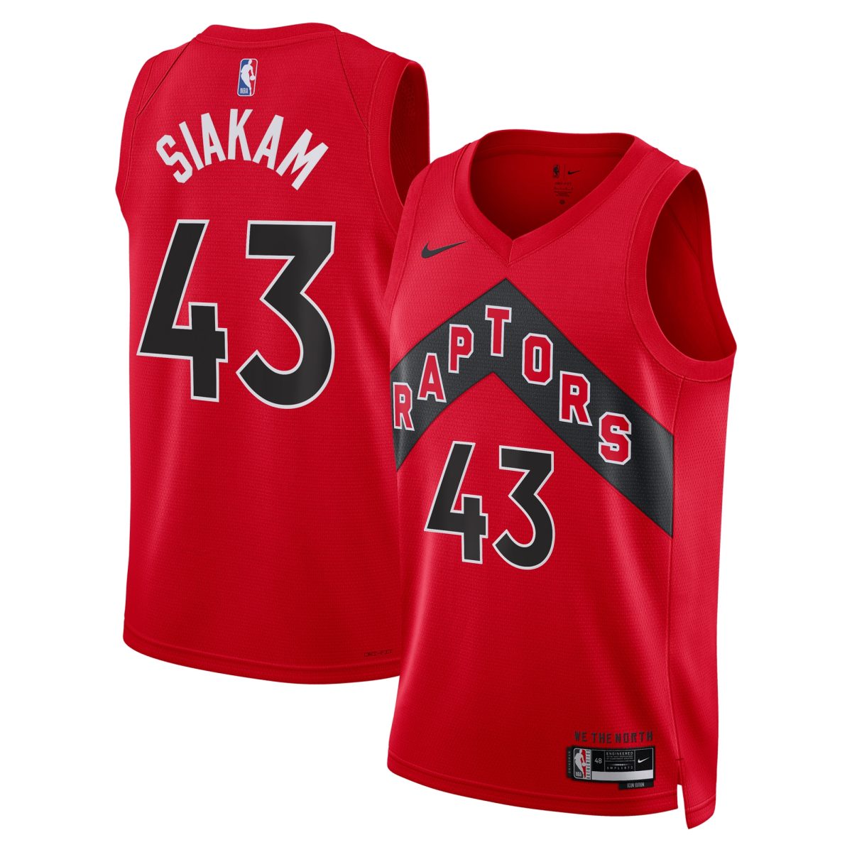 NBA unisex toronto raptors pascal siakam nike red swingman jersey – icon edition Collection - Official Jerseys & Hats | NBA Store