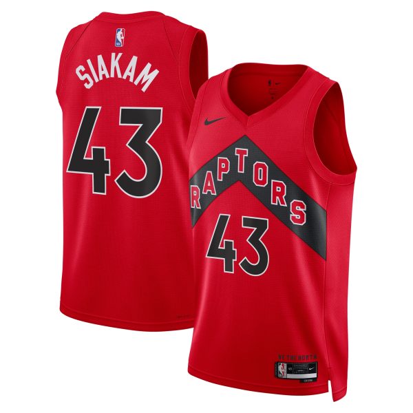 NBA unisex toronto raptors pascal siakam nike red swingman jersey – icon edition Collection - Official Jerseys & Hats | NBA Store