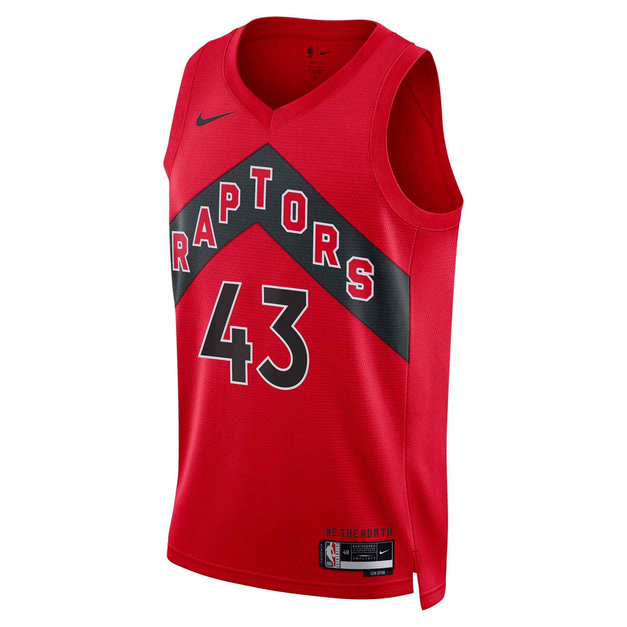 NBA unisex toronto raptors pascal siakam nike red swingman jersey – icon edition Collection - Official Jerseys & Hats | NBA Store