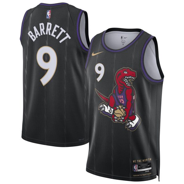 NBA unisex toronto raptors rj barrett nike black 202425 swingman player jersey – city edition Collection - Official Jerseys & Hats | NBA Store
