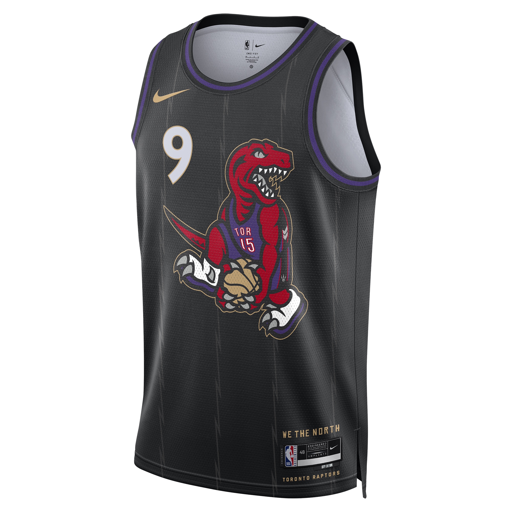 NBA unisex toronto raptors rj barrett nike black 202425 swingman player jersey – city edition Collection - Official Jerseys & Hats | NBA Store