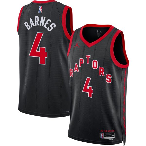 NBA unisex toronto raptors scottie barnes jordan brand black swingman jersey – statement edition Collection - Official Jerseys & Hats | NBA Store
