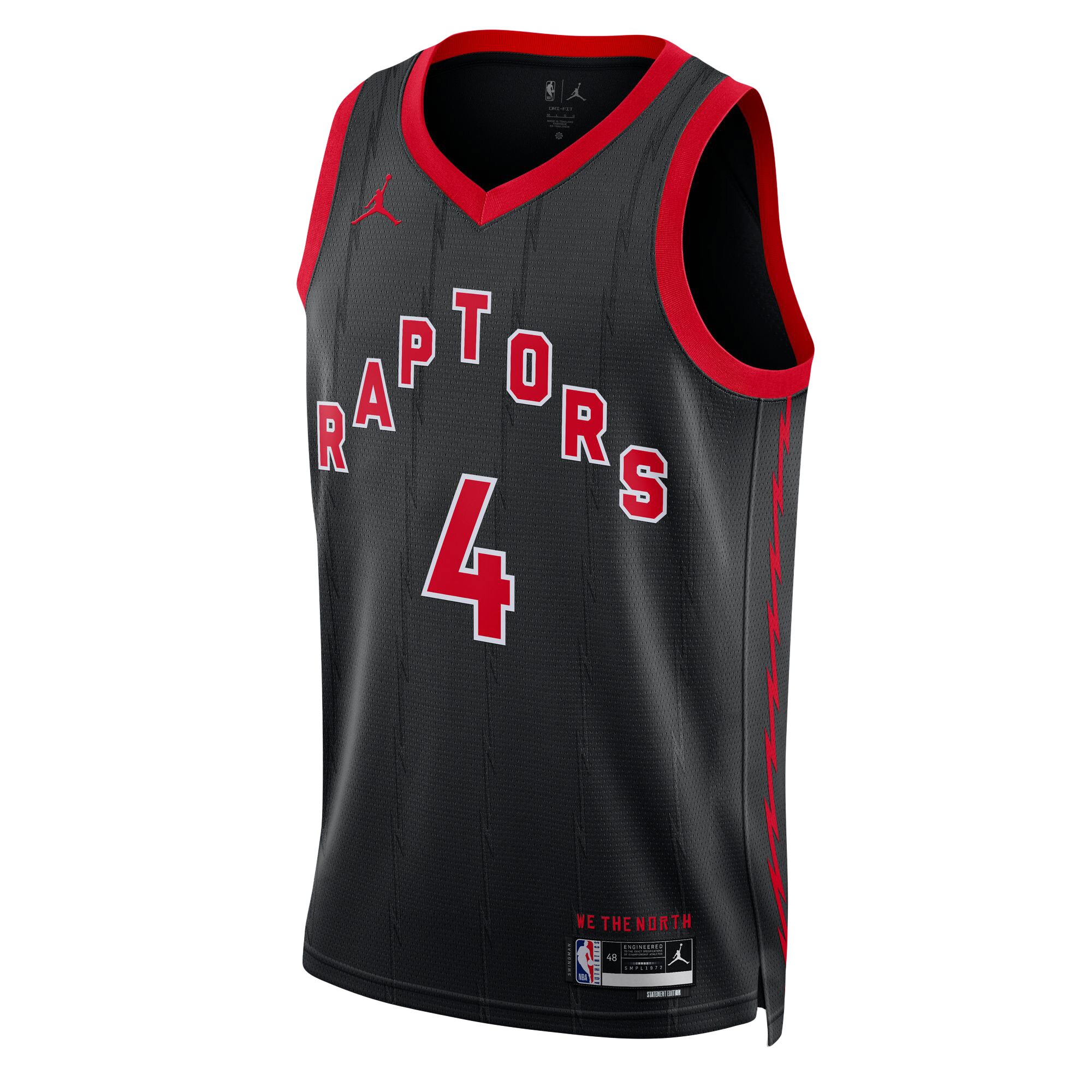 NBA unisex toronto raptors scottie barnes jordan brand black swingman jersey – statement edition Collection - Official Jerseys & Hats | NBA Store
