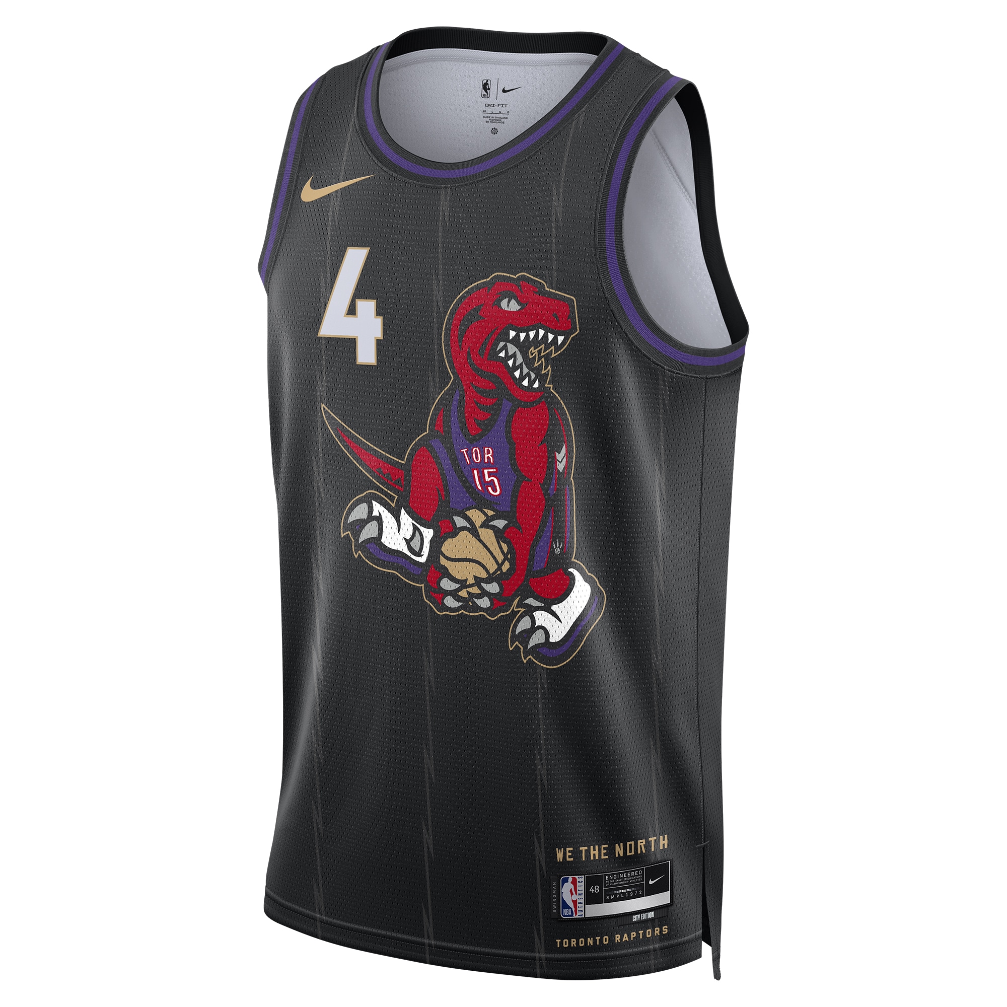 NBA unisex toronto raptors scottie barnes nike black 202425 swingman player jersey – city edition Collection - Official Jerseys & Hats | NBA Store